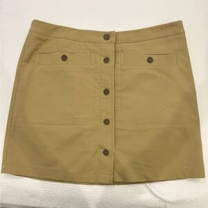 By Etcetera Tan Button Skirt